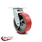 Service Caster 6 Inch Red Poly on Cast Iron Wheel Swivel Caster with Roller Bearing SCC SCC-30CS620-PUR-RS - alternate 3